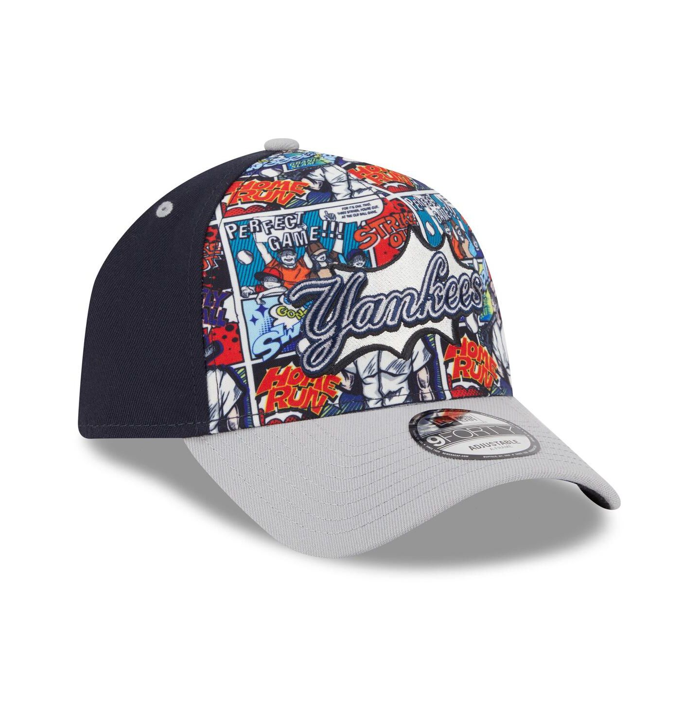 Мужская кепка New Era Navy/Gray New York Yankees 2025 MLB Diamond Hero Edition A-Frame 9FORTY Adjustable Hat — фото 2