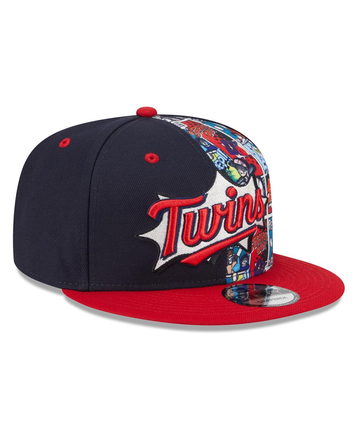 New Era Big Boys And Girls Navy/red Minnesota Twins 2025 Mlb Diamond Hero Edition 9fifty Snapback Hat In Multi