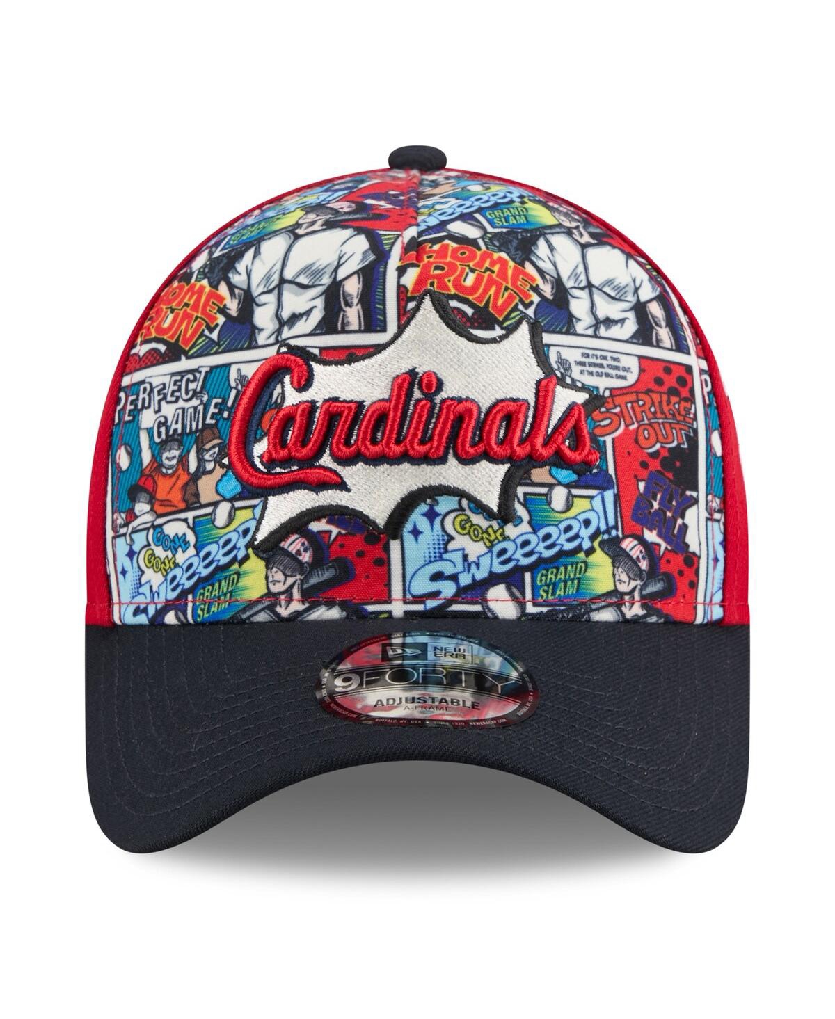 New Era Big Boys And Girls Red/navy St. Louis Cardinals 2025 Mlb Diamond Hero Edition A-frame 9forty Adjusta In Red