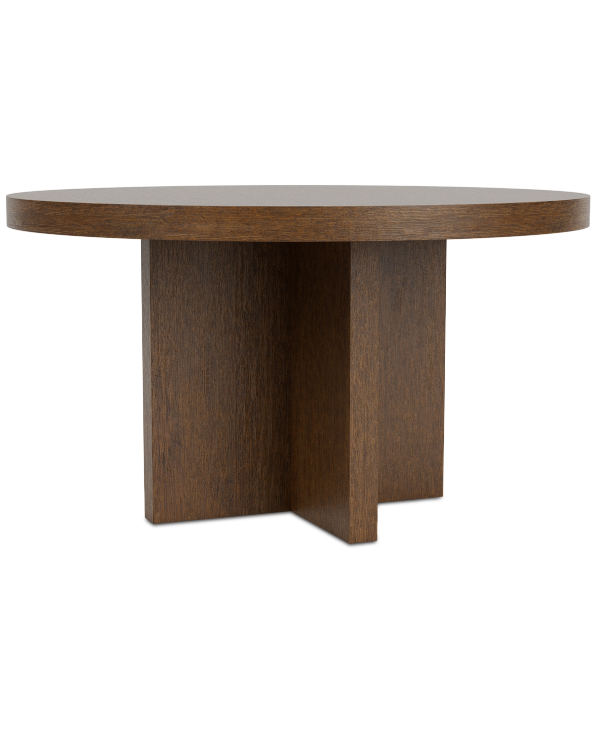 Macy's Davie Cracked Oak 54" Round Table In Brown