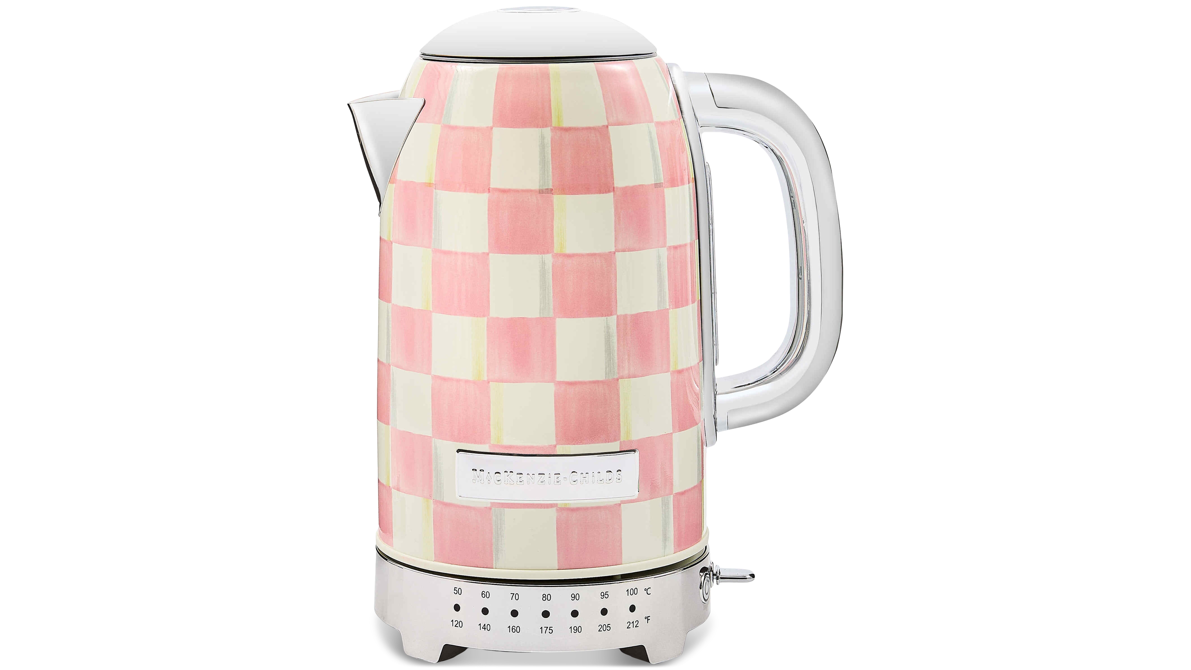 MacKenzie-Childs Rosy Check Electric Kettle