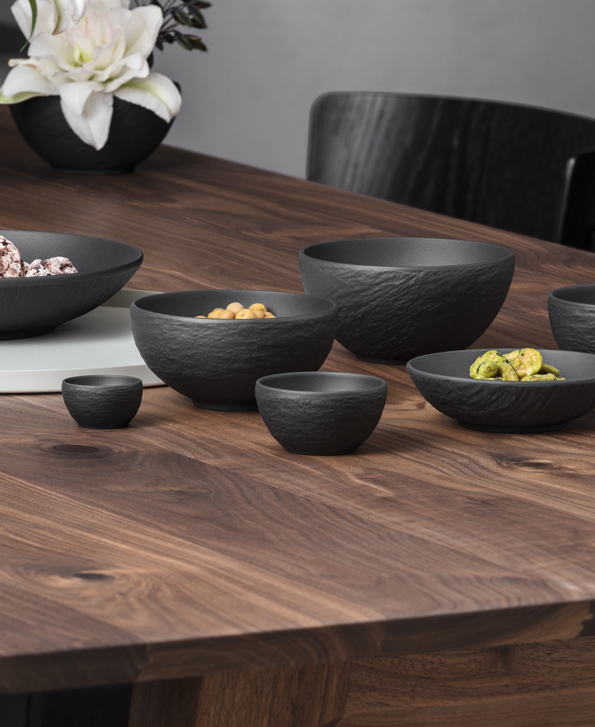 Villeroy & Boch Manufacture Rock Shallow Dipping Bowl In Black