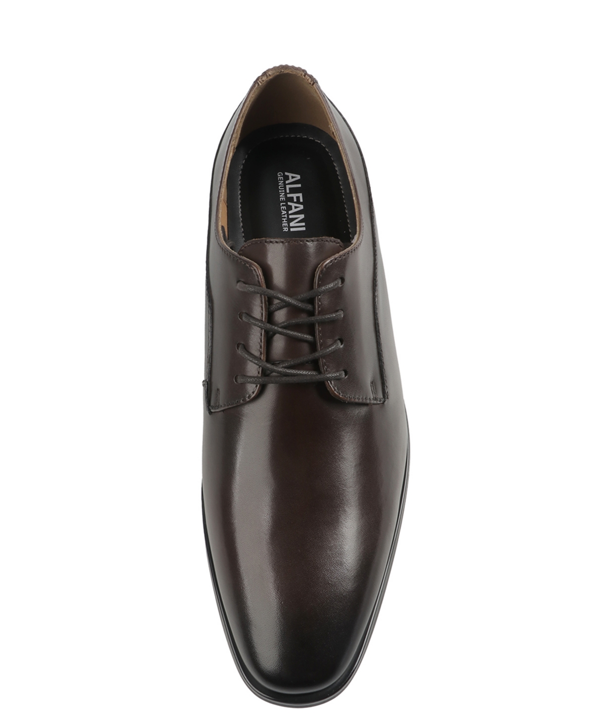 Alfani Men's Jeffersonn Genuine Leather Lace Up Dress Shoes, Macy's Exclusive In Black