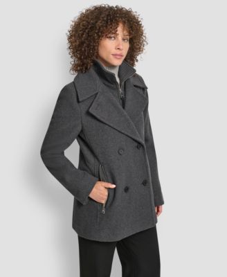 Women's Double-Breasted Bibbed Collared Coat