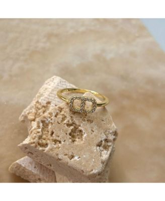 14k Gold Vermeil .925 Sterling Silver CZ Mariner Link Ring