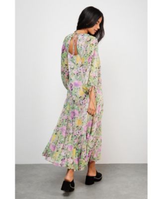 Women's Chiffon Batwing Midi Dress