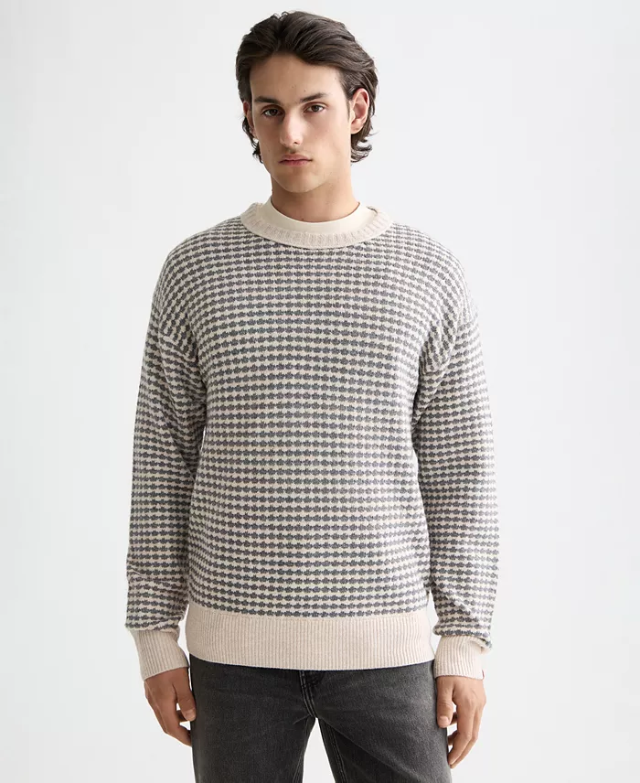 Men's Chenille Pattern Long Sleeve Sweater