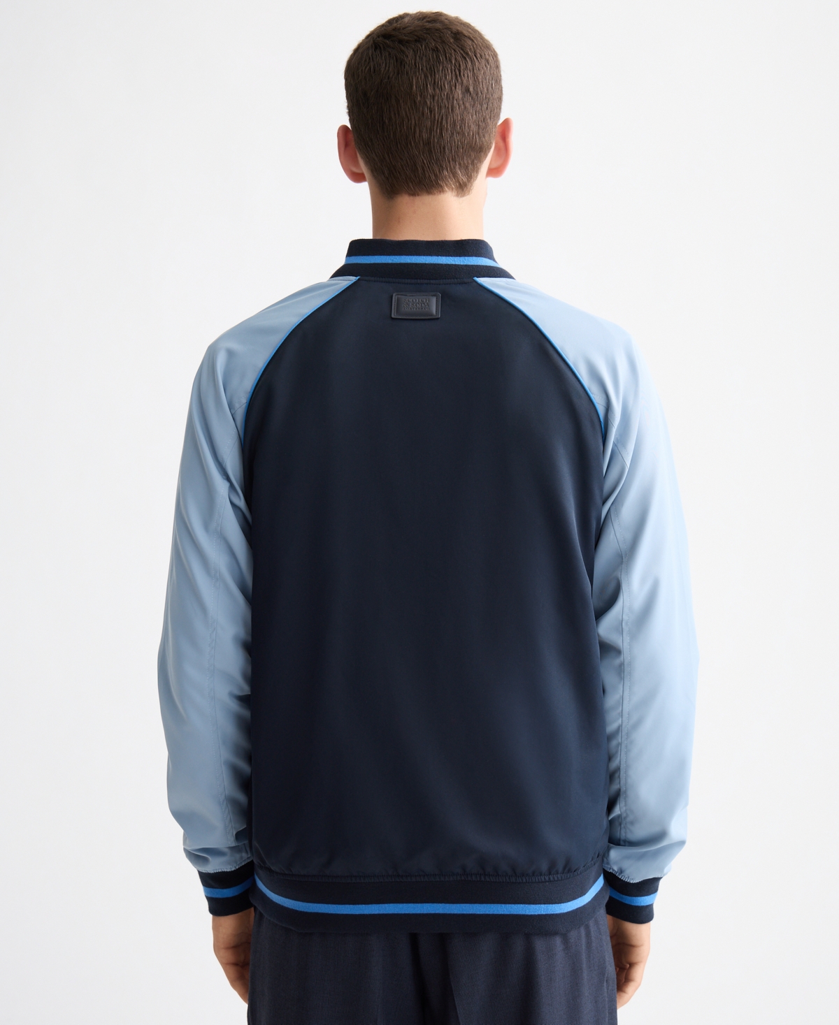 Scotch & Soda Men's Reversible Bomber Jacket In Blue
