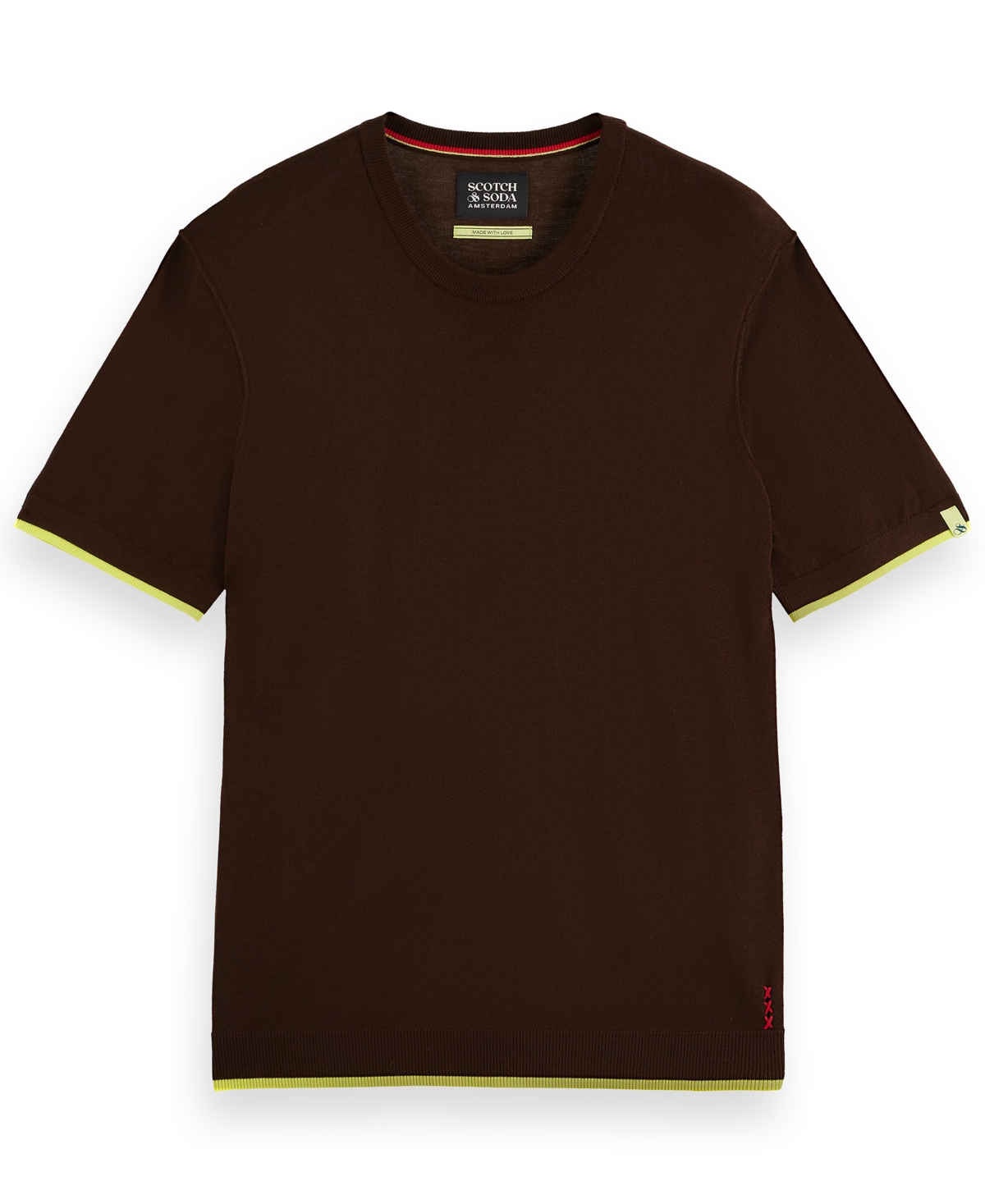 Scotch & Soda Men's Relaxed Fit Short Sleeve Textured T-Shirt