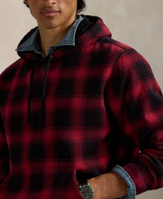 Men's Plaid Long-Sleeve Hoodie