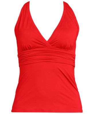 Women's V-Neck Plunge X Back Tankini Top