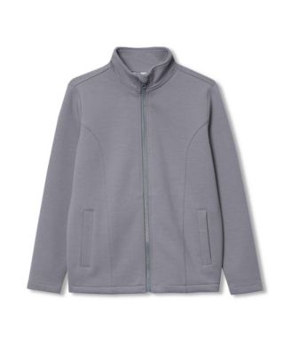 Boys Long Sleeve Knit Full Zip Mock Neck Sweatshirt