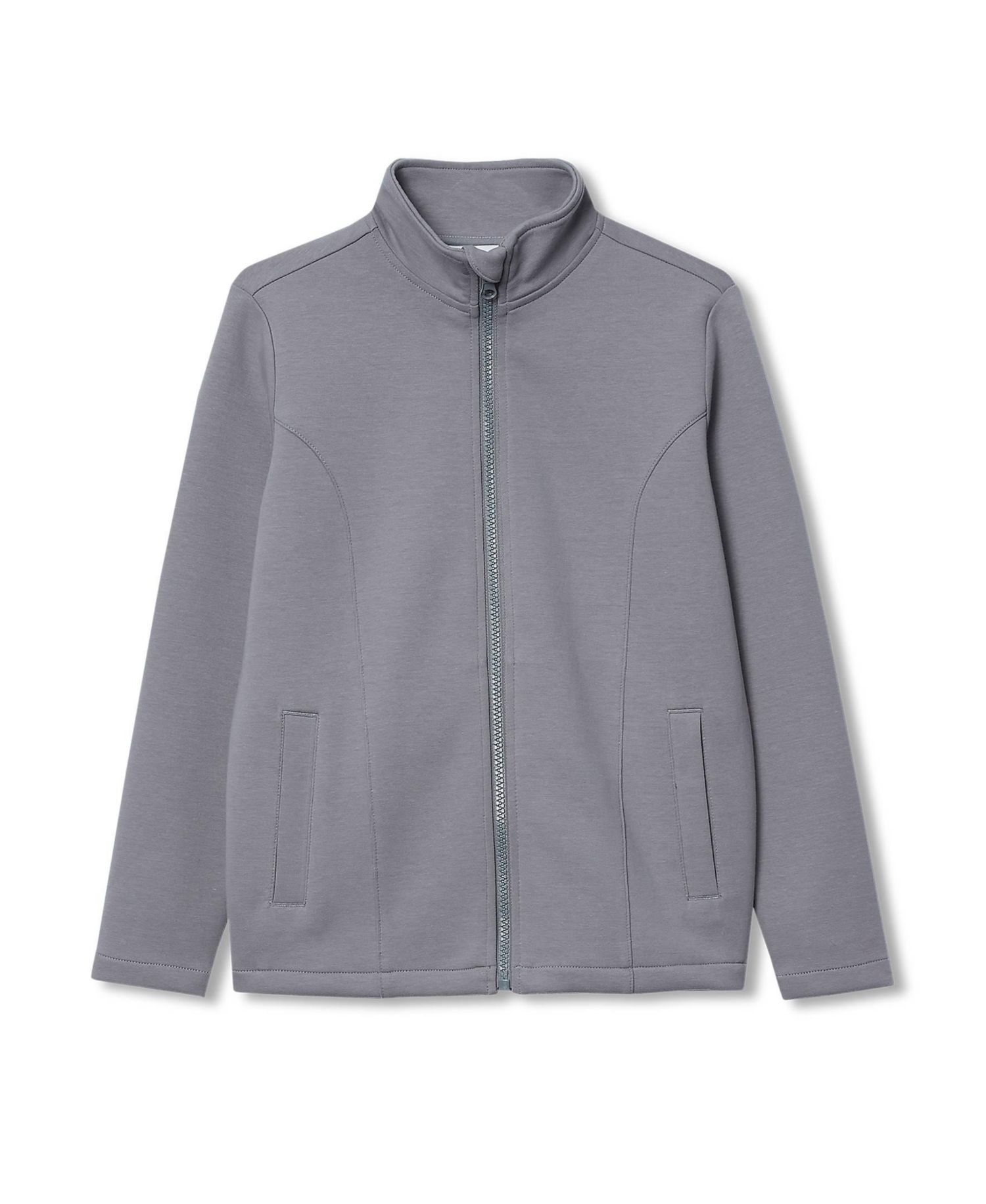 Boys Long Sleeve Knit Full Zip Mock Neck Sweatshirt