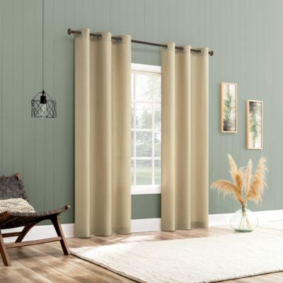 Lance Textured Semi-Sheer Grommet Curtain Panel