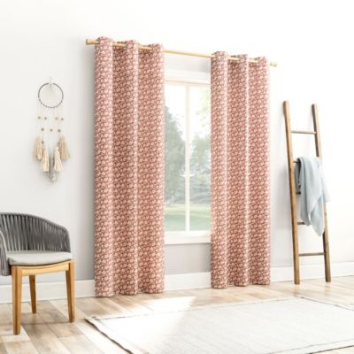 Trinity Tonal Floral Semi-Sheer Grommet Curtain Panel