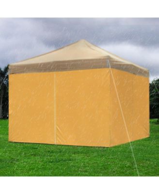Set of 4 Sidewall Fits 10x10ft Canopy Tent with Zipper UV30+ Outdoor Party Yellow
