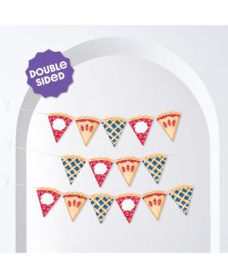 Summer Pies Garland Banner, 30 Feet of Cord, 15 Shaped Pie Slices