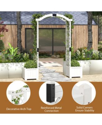 Garden Arbor w/ Planter Wooden Planter Arch w/ Trellis