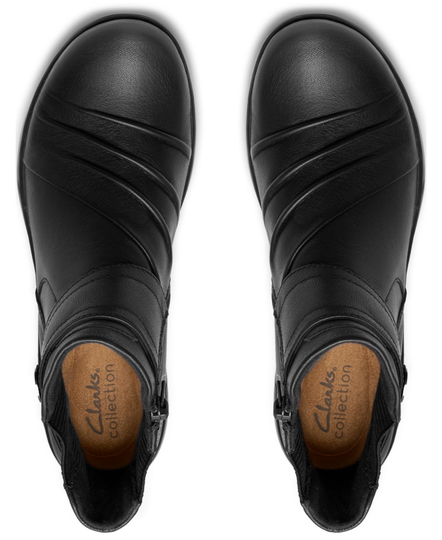 Женские ботинки Clarks Kaetlyn Sara Wedge Ankle, цвет: Чёрный кожаный — фото 4