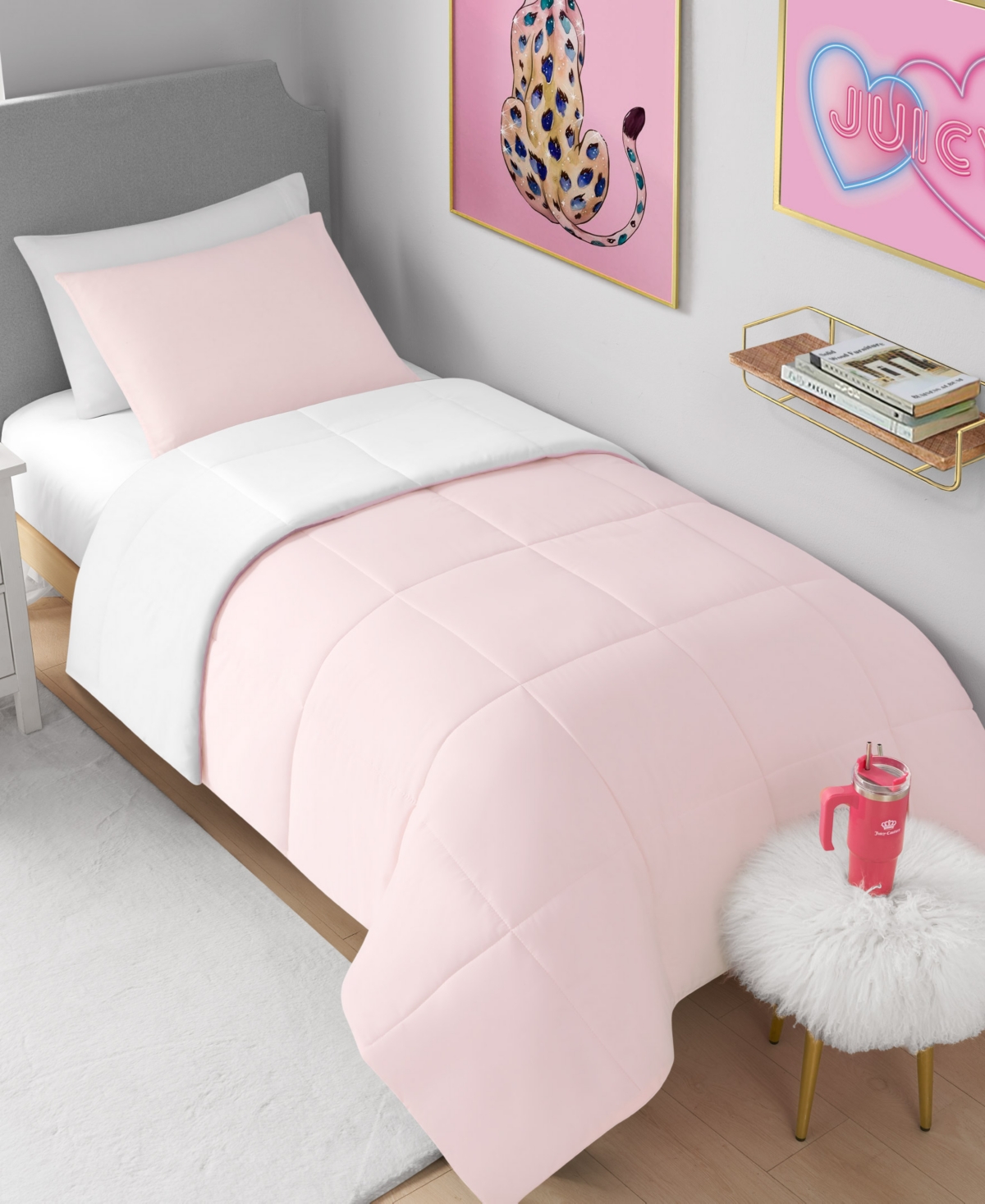 Juicy Couture Box Stitch Reversible 3-pc. Comforter Set, Full/queen In Multi