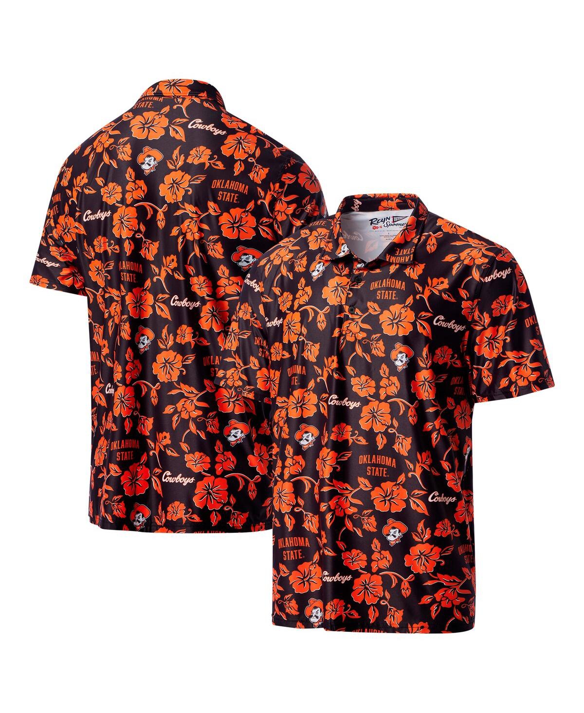 Reyn Spooner Men's Black Oklahoma State Cowboys Performance Polo Shirt In Multi