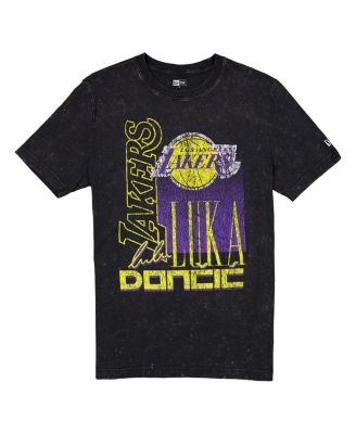 Men's Luka Doncic Black Los Angeles Lakers Full Court Press Mineral Wash Player T-Shirt