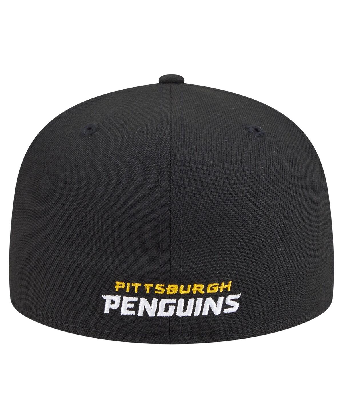 New Era Men's Black Pittsburgh Penguins Deceptor 59fifty Fitted Hat In Black