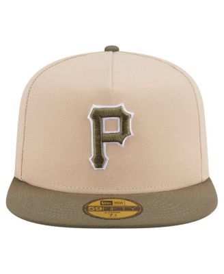 Men's Light Beige/Olive Pittsburgh Pirates Two-Tone Color Pack A-Frame 59FIFTY Fitted Hat