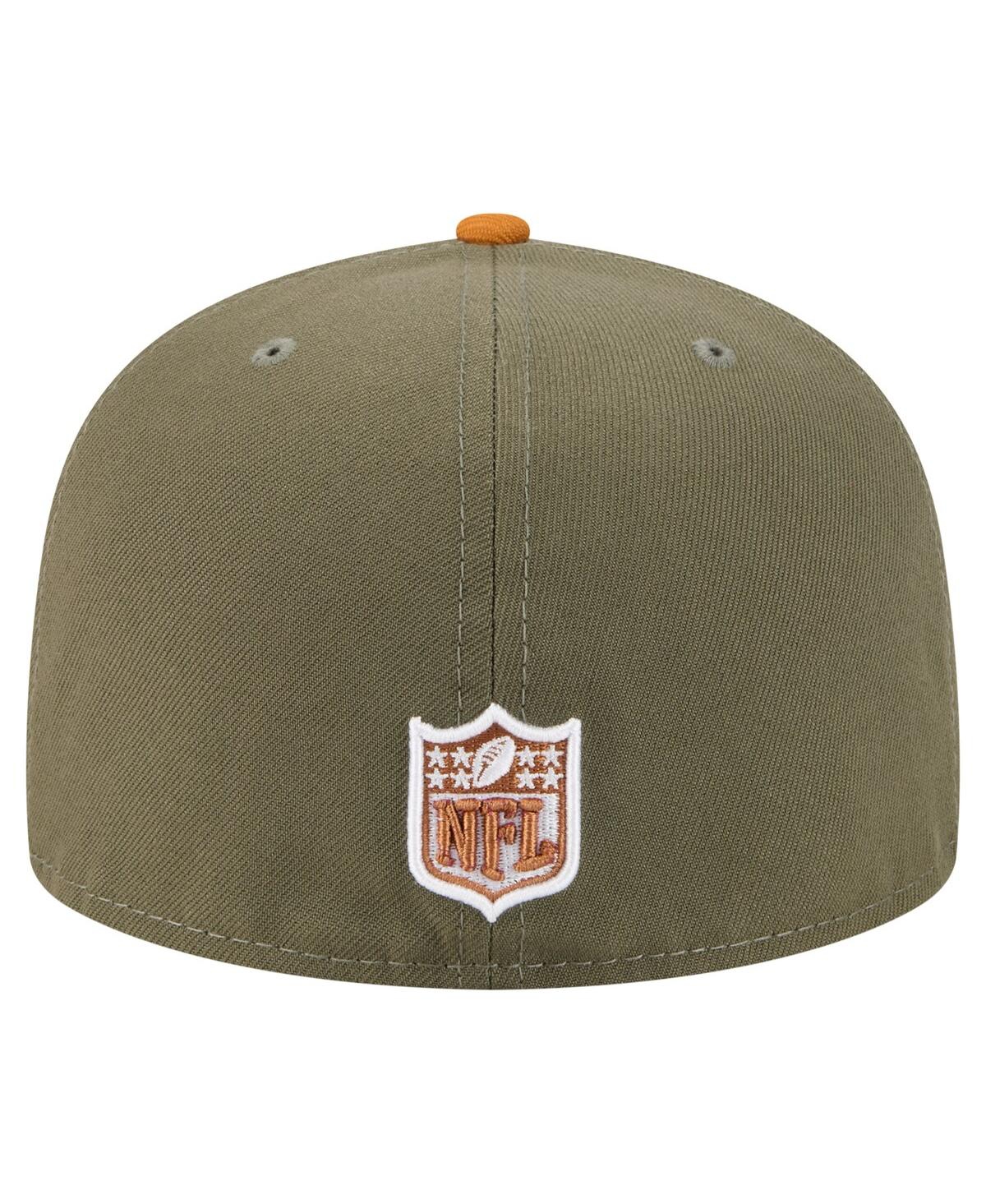 New Era Men's Olive/brown Cincinnati Bengals Color Pack A-frame 59fifty Fitted Hat In Green