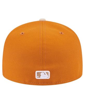 Men's Orange/Light Beige Los Angeles Dodgers Two-Tone Color Pack A-Frame 59FIFTY Fitted Hat