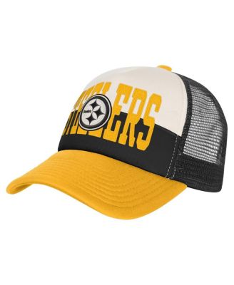 Outerstuff - White/Gold Pittsburgh Steelers Modern Fan Trucker Adjustable Hat