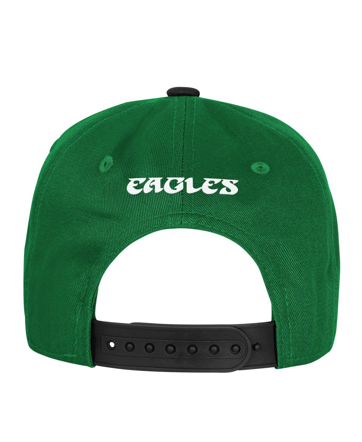 Outerstuff Big Boys And Girls Kelly Green Philadelphia Eagles True Retro Adjustable Hat In Green