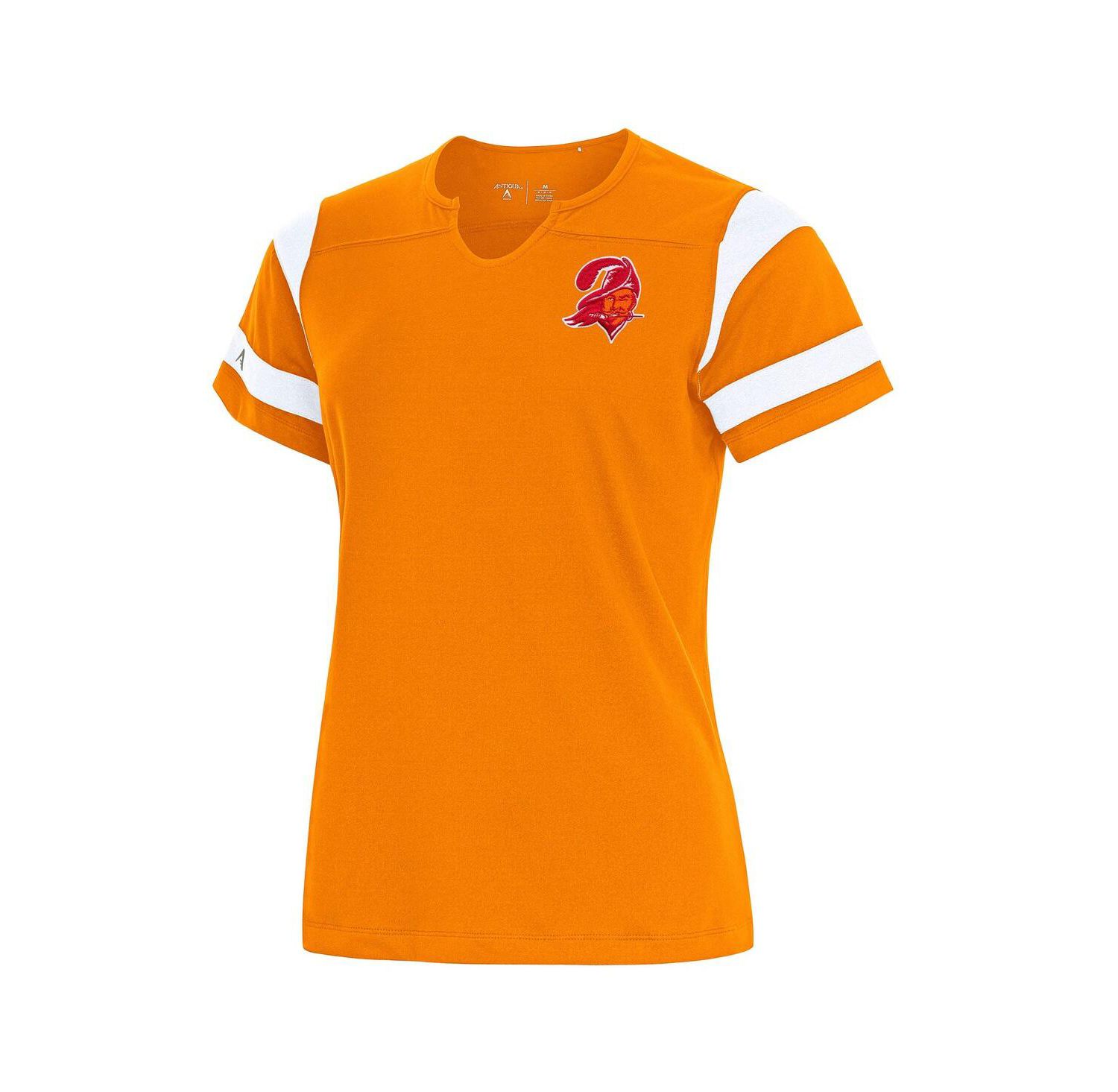 Women's Orange Tampa Bay Buccaneers Encounter Short Sleeve Notch Neck Top