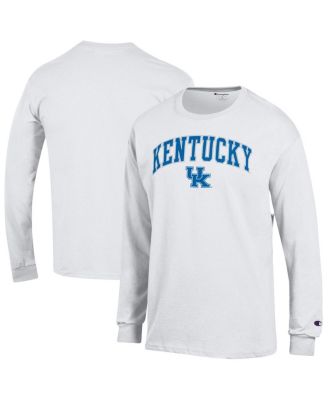 Champion - Men's White Kentucky Wildcats Arch Over Logo Long Sleeve T-Shirt