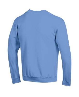 Men's Powder Blue Ole Miss Rebels Basic Arch Fleece Pullover Sweatshirt