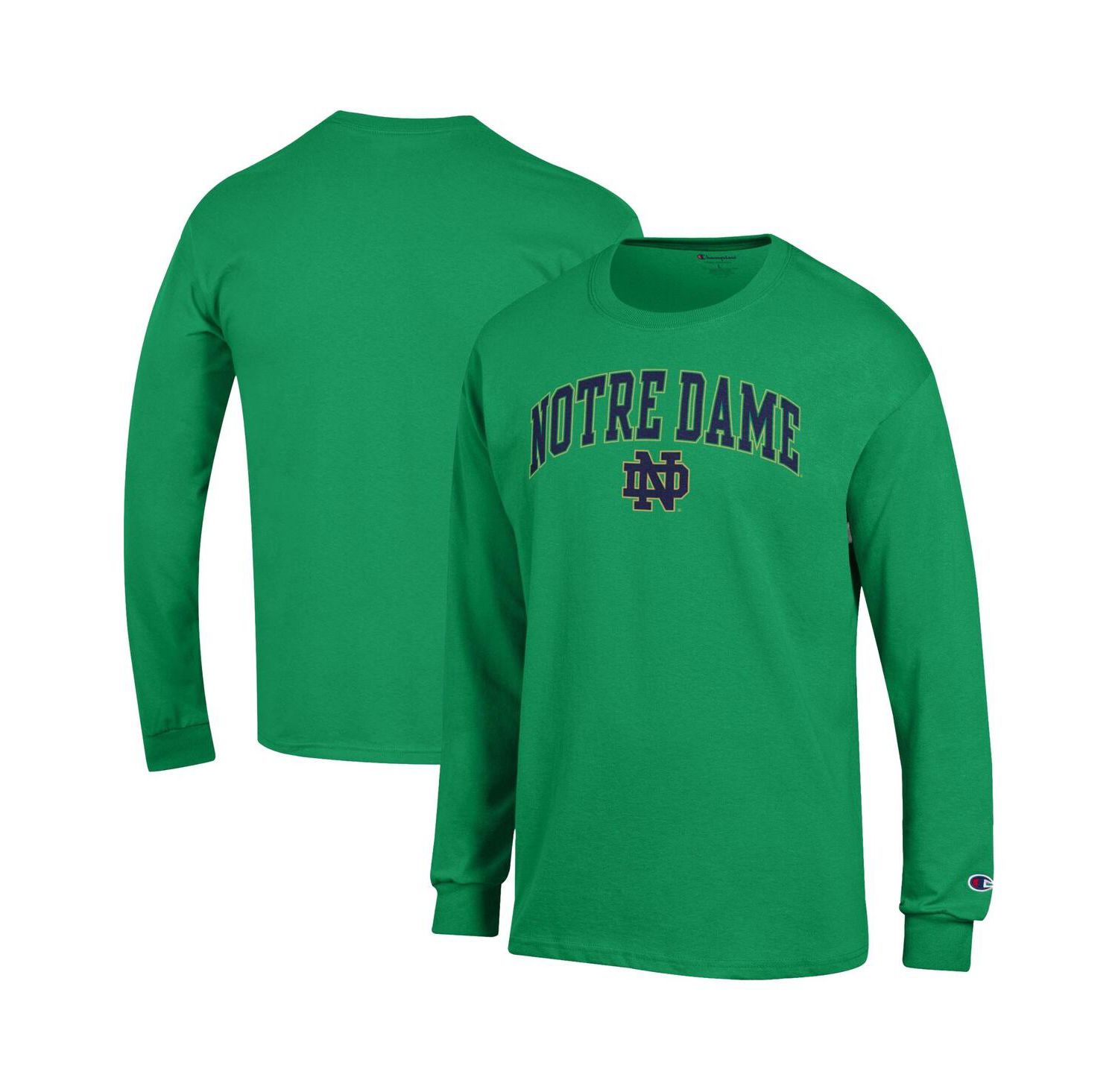 Men's Notre Dame Fighting Irish Arch Over Logo Long-Sleeve Crewneck T-Shirt