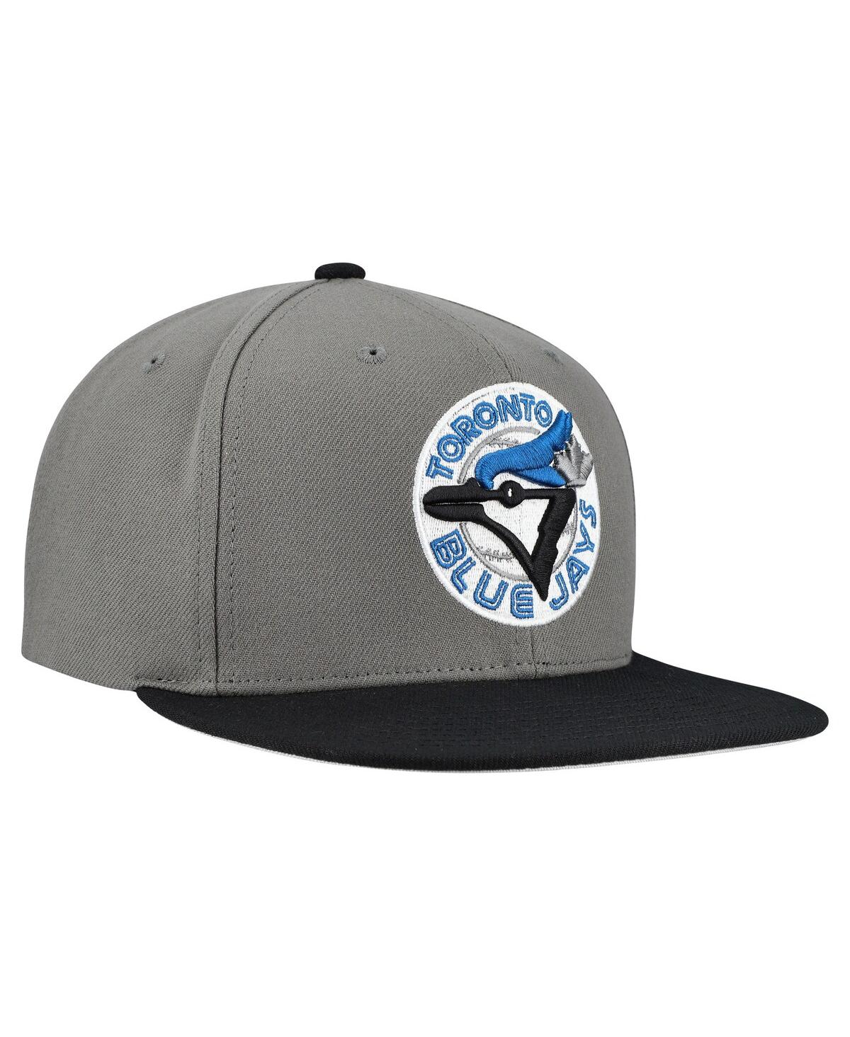 Mitchell & Ness Mitchell Ness Men's Gray Toronto Blue Jays Cooperstown Collection Basic Flip Snapback Hat In Gray