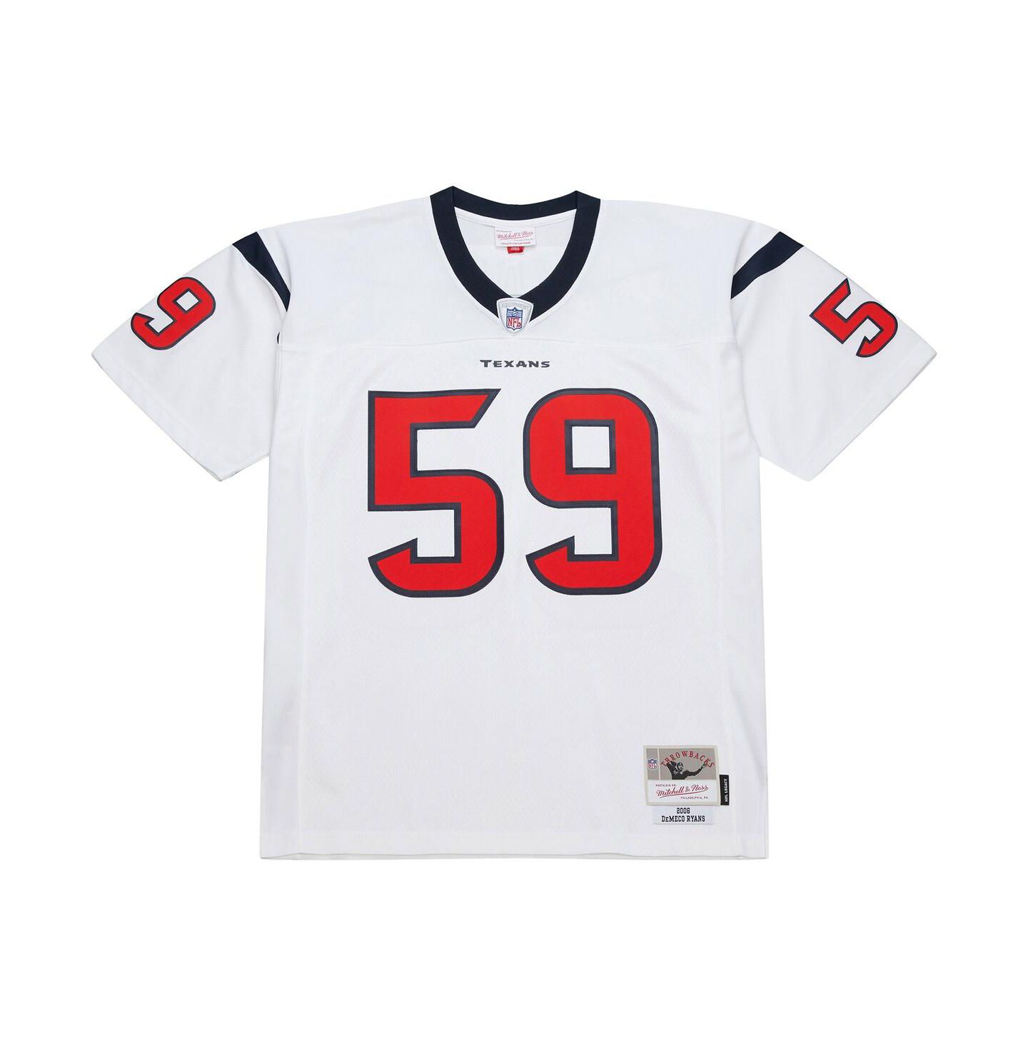 Мужской топ Mitchell & Ness Mitchell Ness DeMeco Ryans White Houston Texans 2006 Legacy Replica Jersey — фото 3