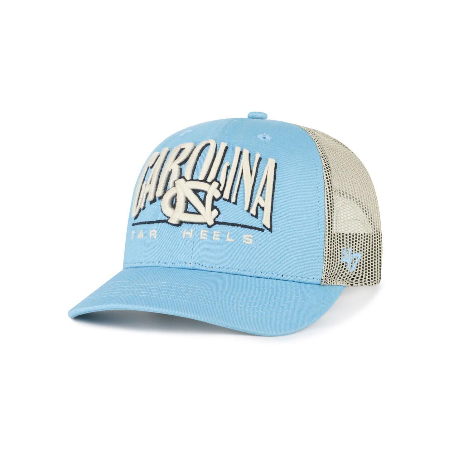 Мужские головные уборы '47 Brand Carolina Blue North Carolina Tar Heels Arid Adjustable Trucker Hat — фото 1