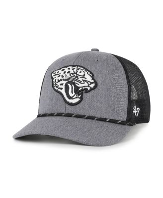 '47 Brand - Men's Heather Charcoal Jacksonville Jaguars Carbon Rope Trucker Adjustable Hat