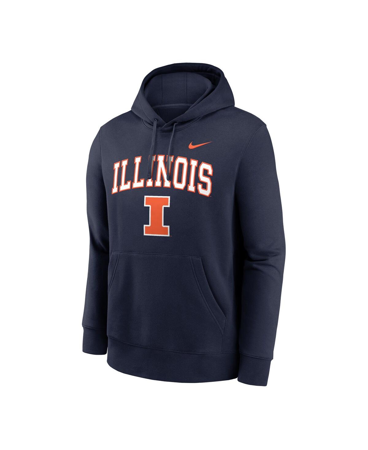 Nike Men's Navy Illinois Fighting Illini Club Pullover Hoodie In Blue