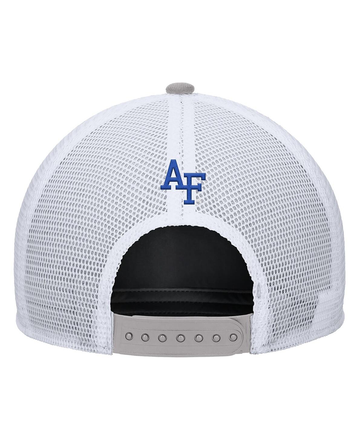 Nike Men's Pewter Air Force Falcons 2025 On-field Rise Trucker Performance Adjustable Hat In Gray