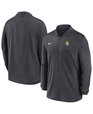 Nike - Men's Anthracite Baylor Bears Dri-FIT Half-Zip Pullover Sweatshirt