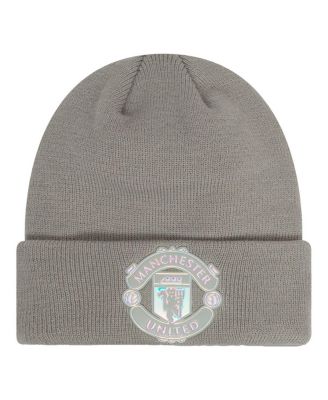 New Era - Big Boys and Girls Gray Manchester United Iridescent Cuffed Knit Hat