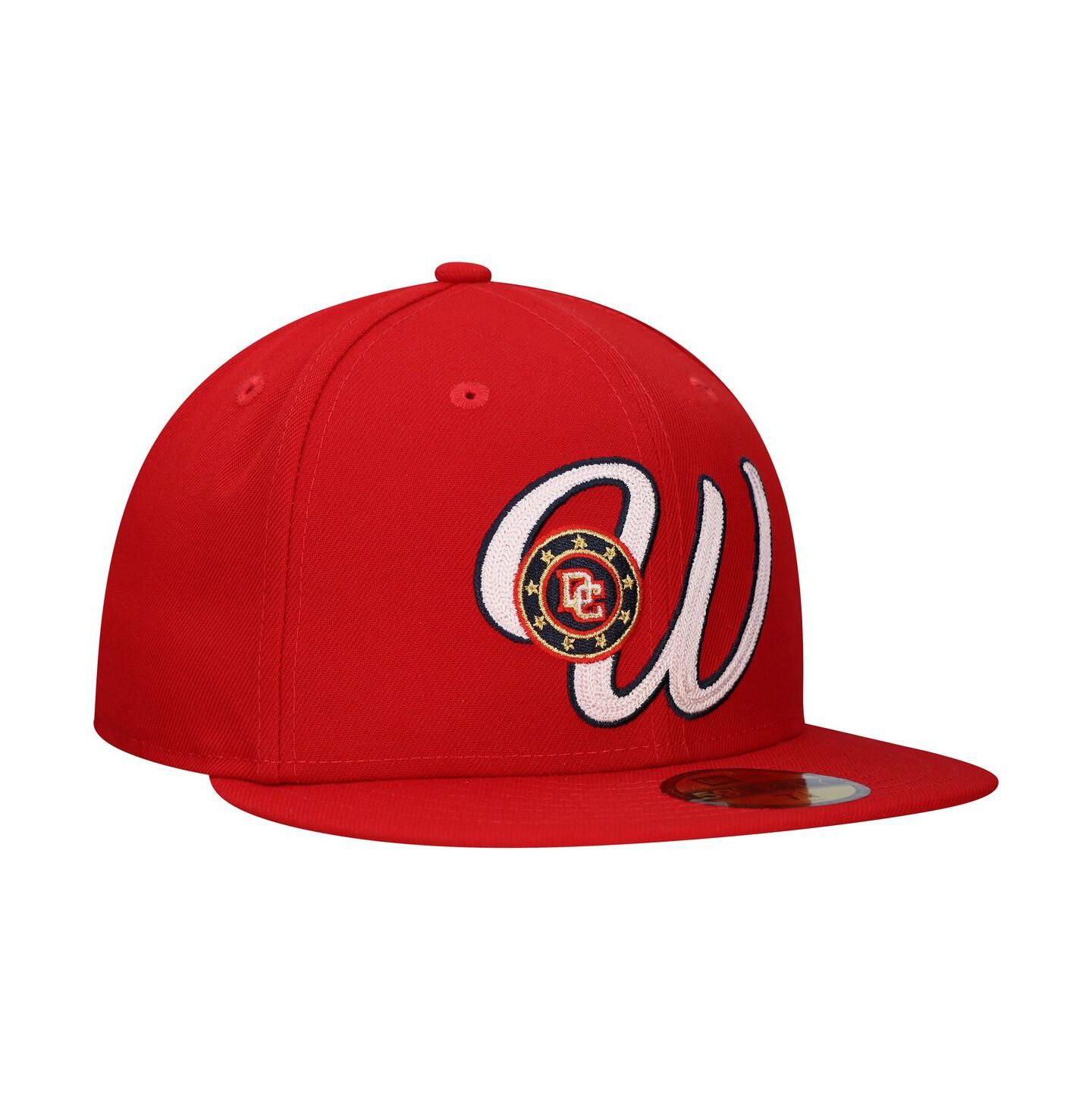 Мужские головные уборы New Era Red Washington Nationals Duo Logo 2.0 59FIFTY Fitted Hat — фото 3