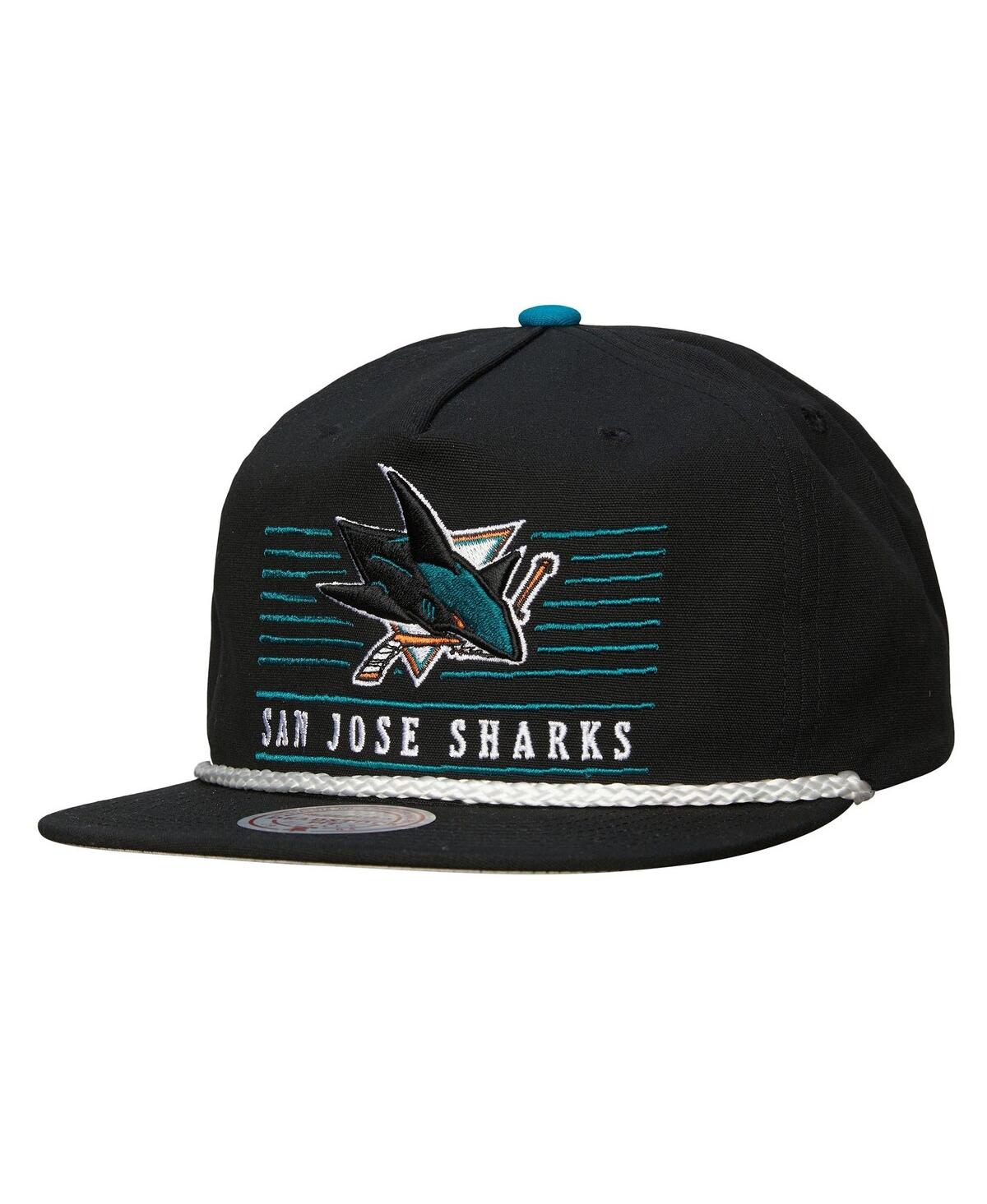 Mitchell & Ness Black San Jose Sharks Ascend Deadstock Snapback Hat In Black