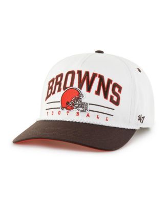 '47 Brand - Men's White/Brown Cleveland Browns Roscoe Two-Toned Hitch Adjustable Hat