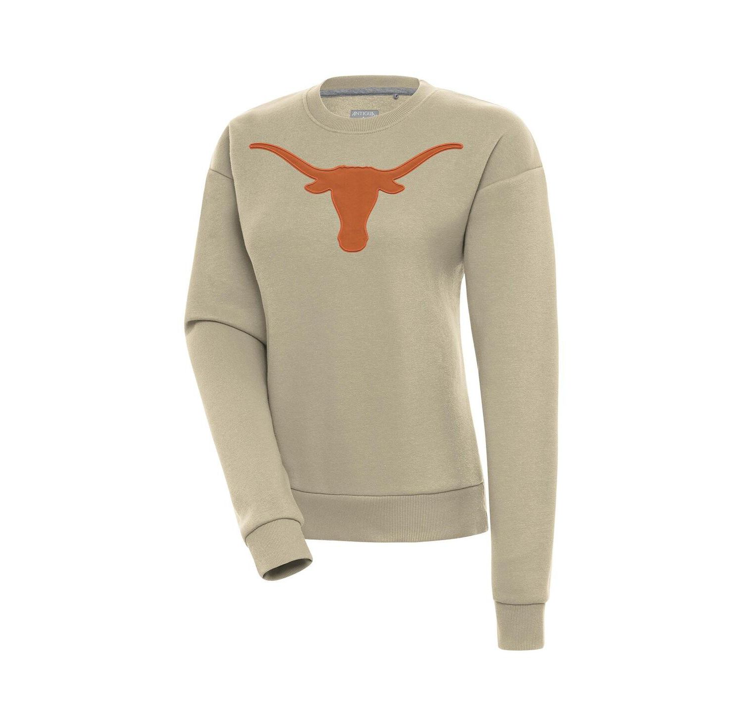Women's Khaki Texas Longhorns Victory Pullover Sweatshirt