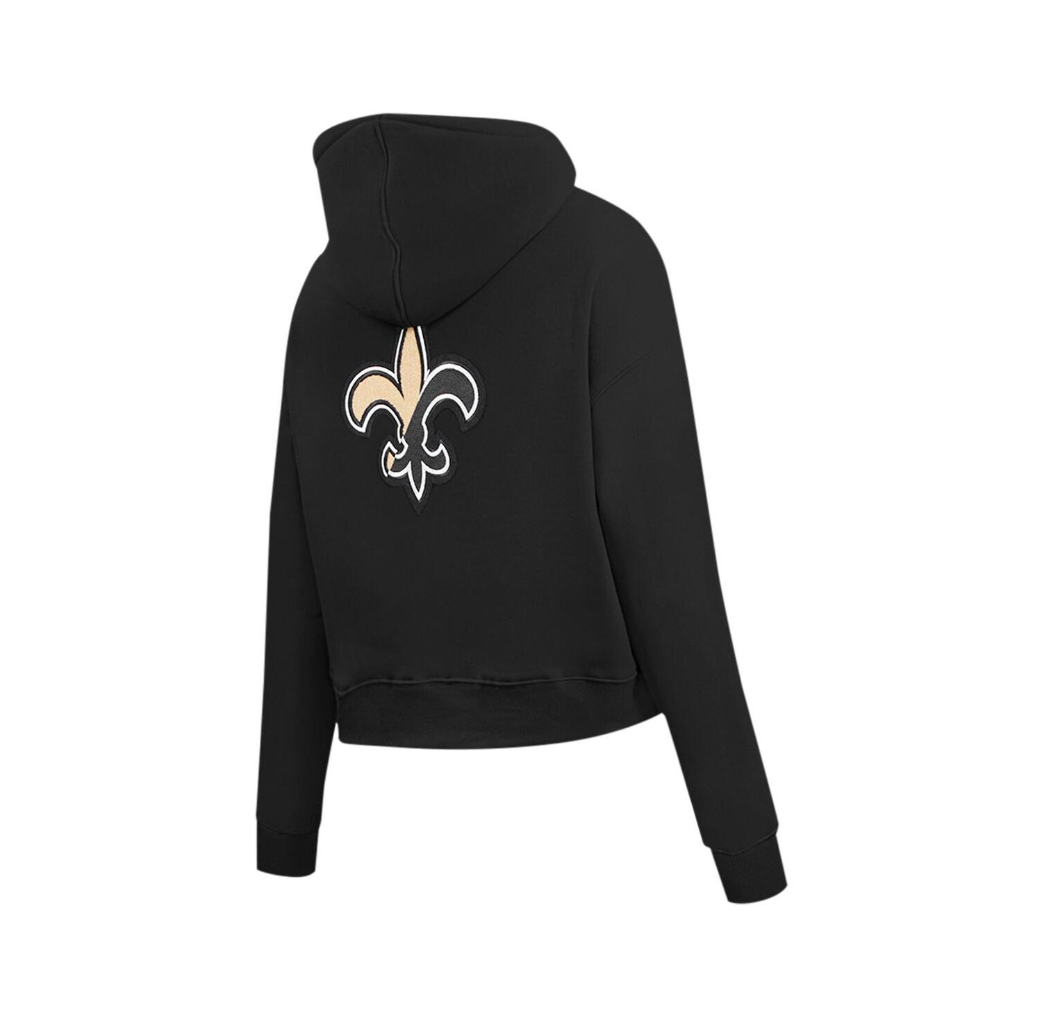Women's Black New Orleans Saints Split Logo Full-Zip Hoodie