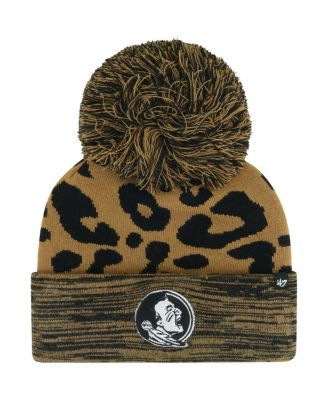 '47 Brand - Women's Brown Florida State Seminoles Rosette Cuffed with Pom Knit Hat